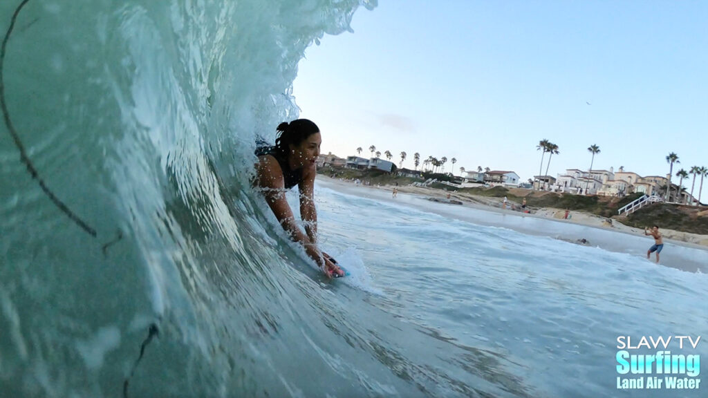 bodysurfing whomp session at windansea shorebreak