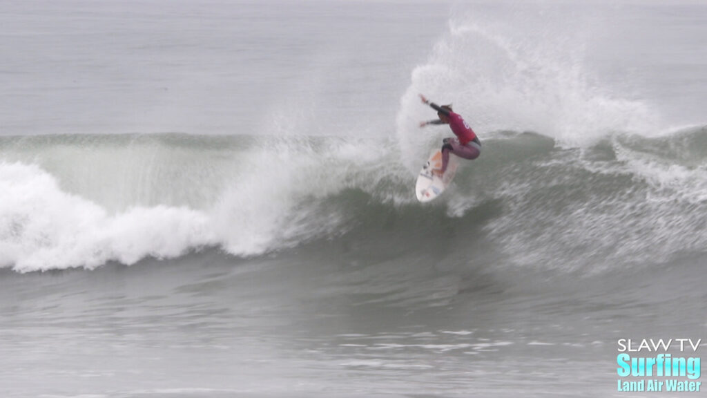 sally fitzgibbons surfing highlights and best waves at 2021 wsl rip curl finals in lowers trestles