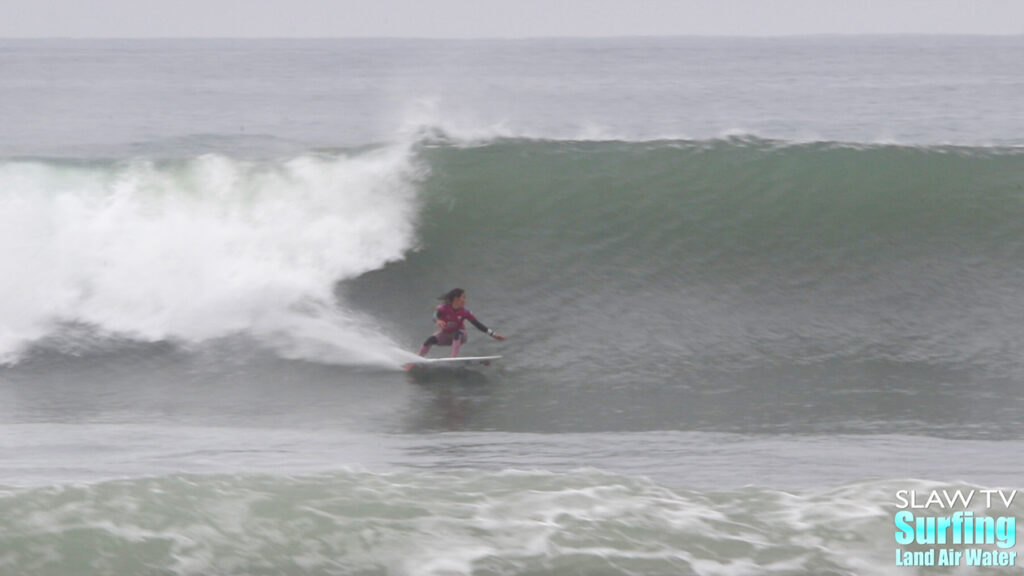 sally fitzgibbons surfing highlights and best waves at 2021 wsl rip curl finals in lowers trestles