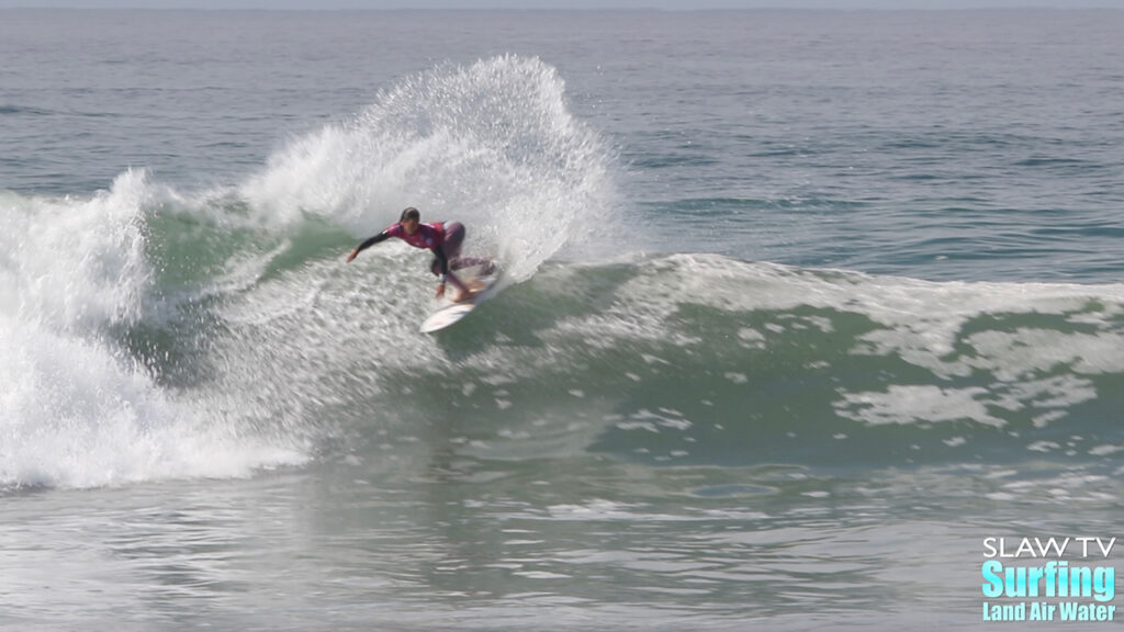 sally fitzgibbons surfing highlights and best waves at 2021 wsl rip curl finals in lowers trestles