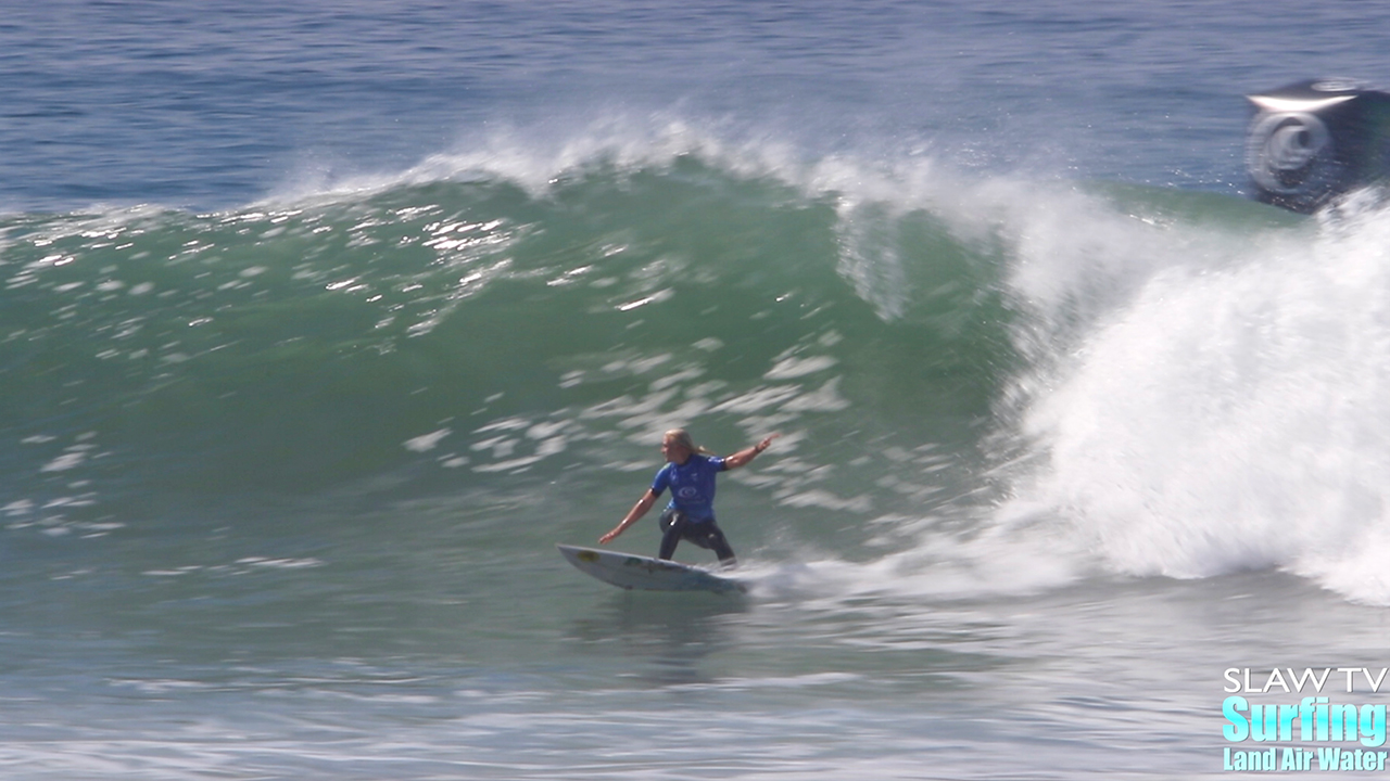 tatiana weston-webb surfing best waves at 2021 wsl rip curl at lowers trestles