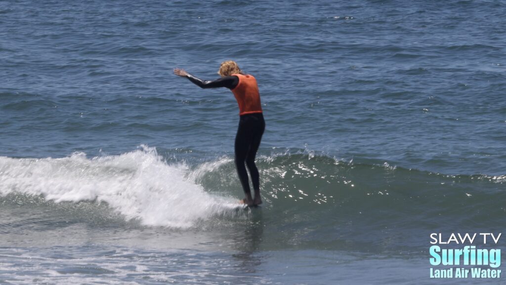 cayden bainqualls surfing in jen smith aloha longboarding contest at tourmaline in pacific beach