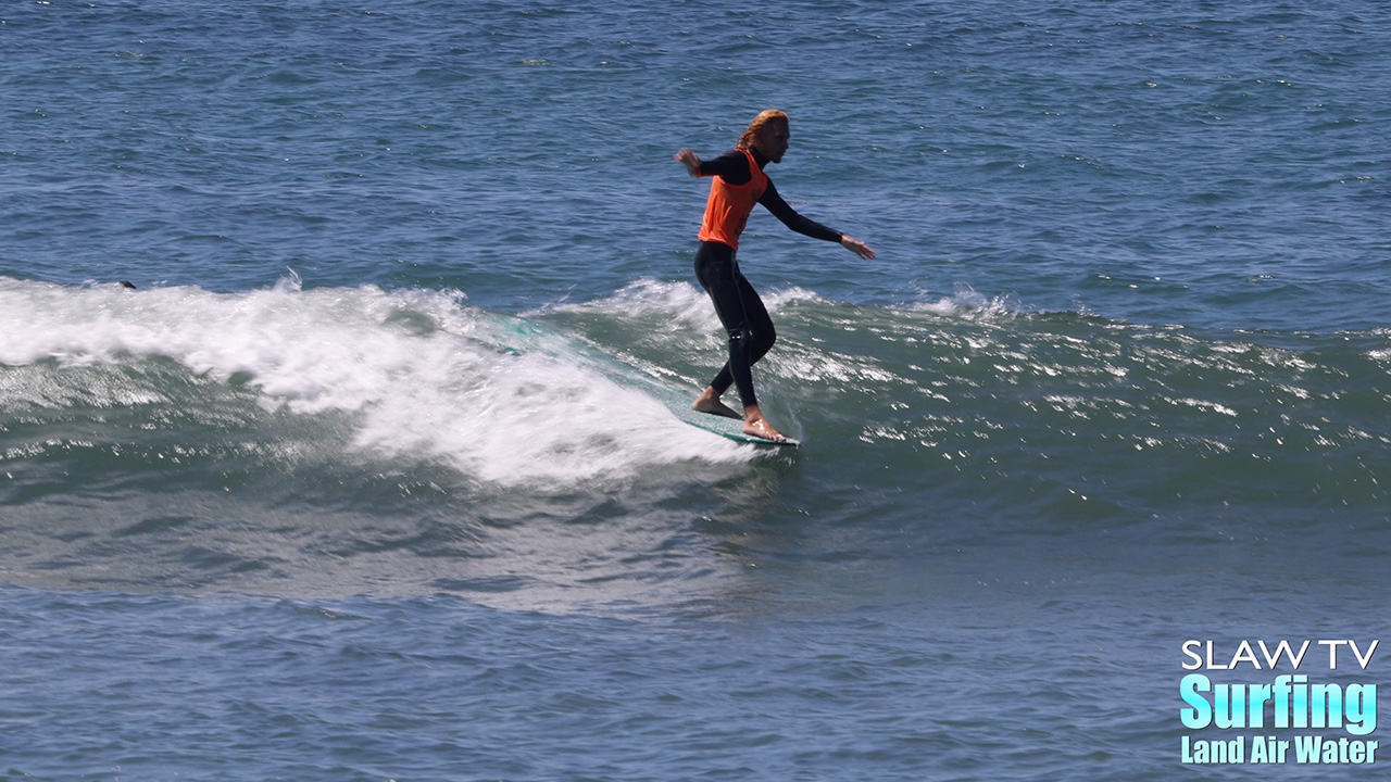 cayden bainqualls surfing highlights from jen smith aloha longboarding contest at tourmaline beach