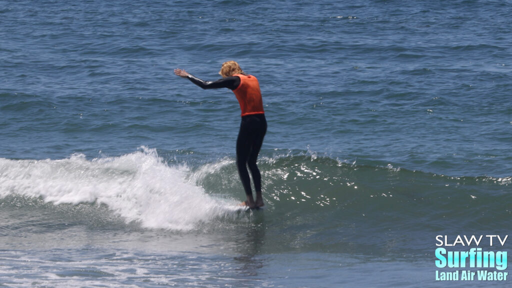 cayden bainqualls surfing highlights from jen smith aloha longboarding contest at tourmaline beach