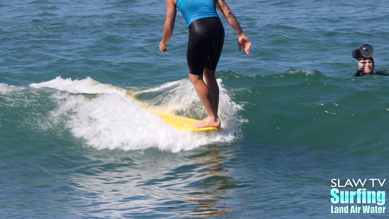 dane perlee surfing at the jen smith aloha longboarding contest at tourmaline beach