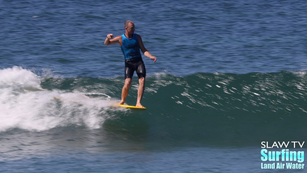 dane perlee surfing at the jen smith aloha longboarding contest at tourmaline beach