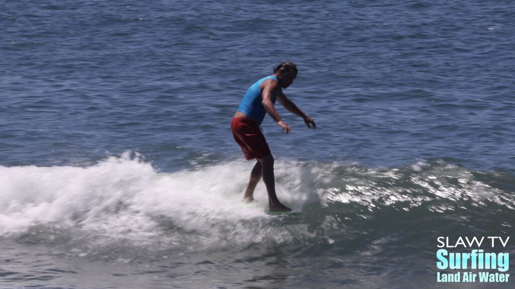 josh hall surfing in jen smith aloha longboarding contest at tourmaline in pacific beach