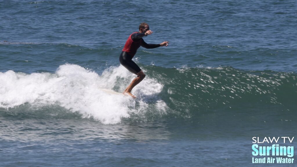 richie cravey surfing in jen smith aloha longboarding contest at tourmaline in pacific beach