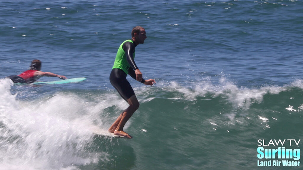 richie cravey surfing in jen smith aloha longboarding surf contest at tourmaline beach in san diego