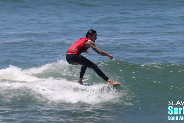 summer romero surfing highlights from jen smith aloha longboarding contest at tourmaline beach in san diego