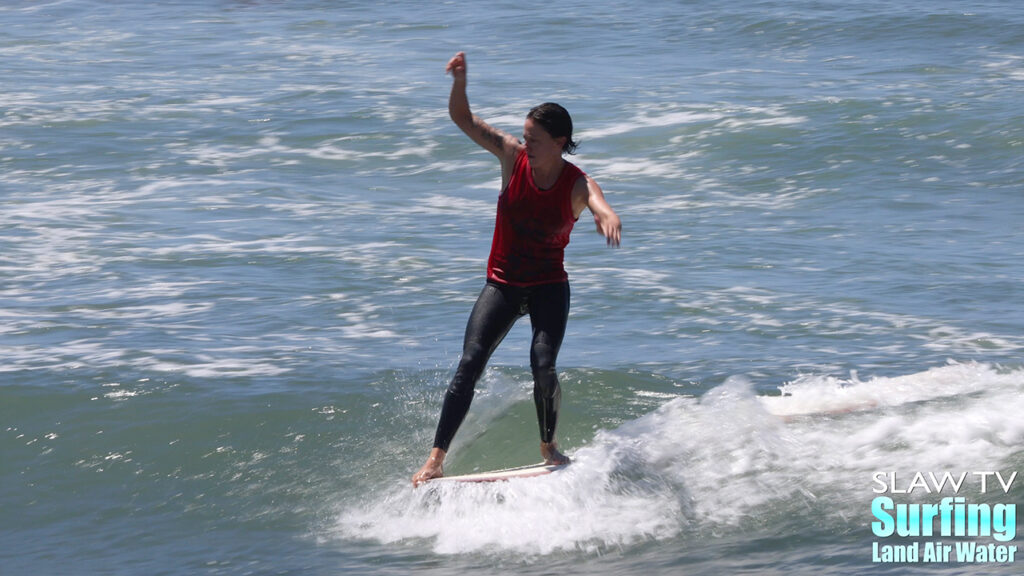 summer romero surfing highlights from jen smith aloha longboarding contest at tourmaline beach in san diego