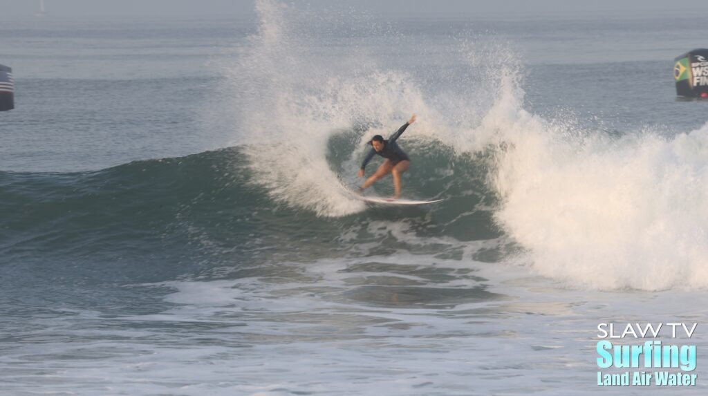 johanne defay surfing highlights from 2022 wsl rip curl pro finals at lowers trestles