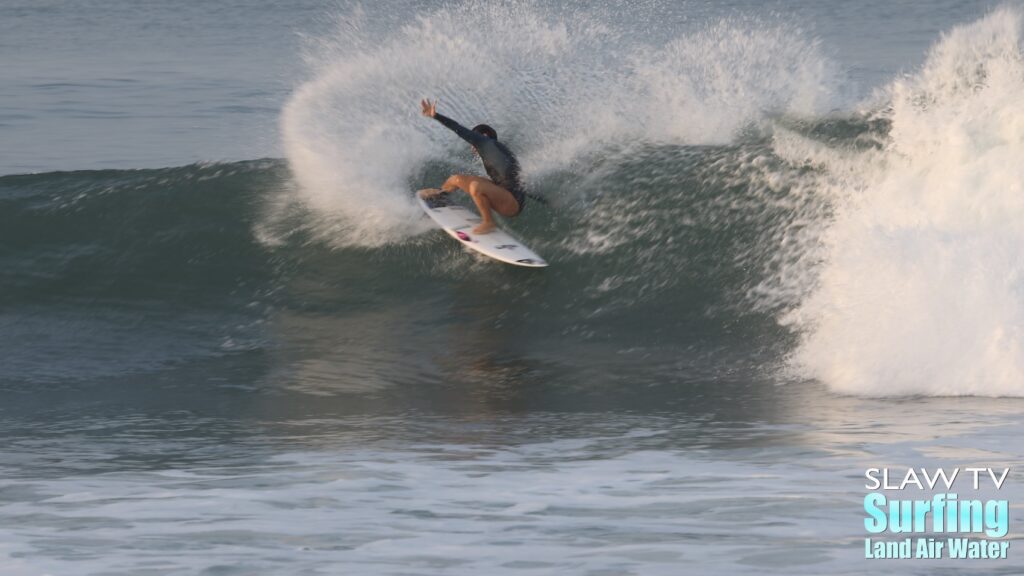 johanne defay surfing highlights from 2022 wsl rip curl pro finals at lowers trestles