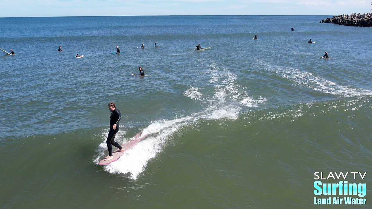 manasquan inlet surfing photos and videos with aerial drone on 09-24-2022