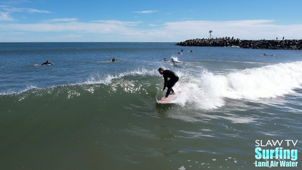 manasquan inlet surfing photos and videos with aerial drone on 09-24-2022