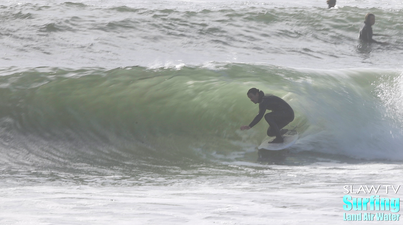 california surfing photos and videos at rare barreling sandbar on 01-06-2023