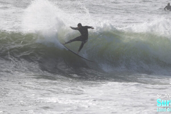 california surfing photos and videos at rare barreling sandbar on 01-06-2023