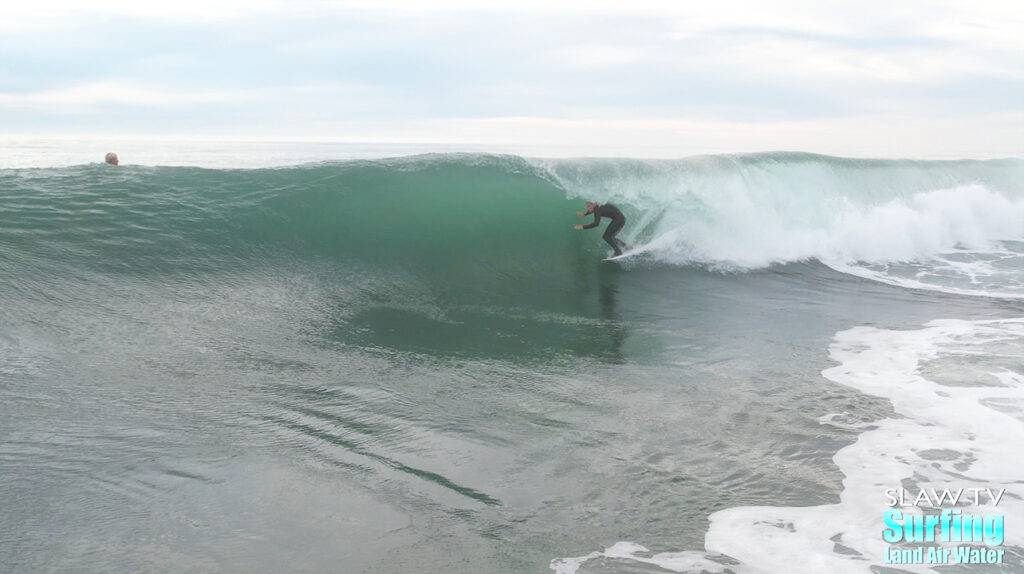 surfing rare san diego reef on 01-07-2023