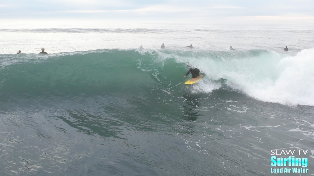 surfing rare san diego reef on 01-07-2023