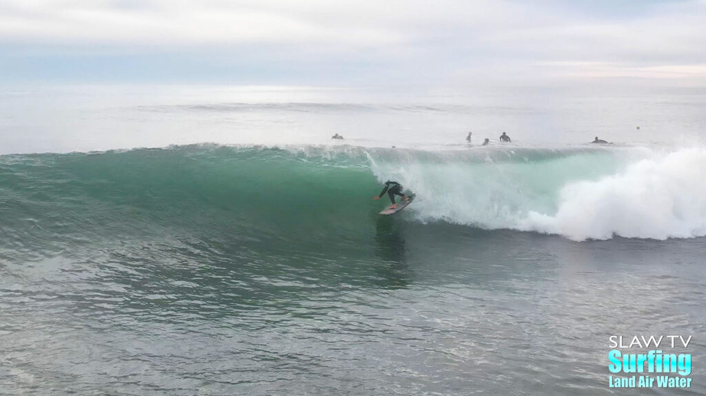 surfing rare san diego reef on 01-07-2023