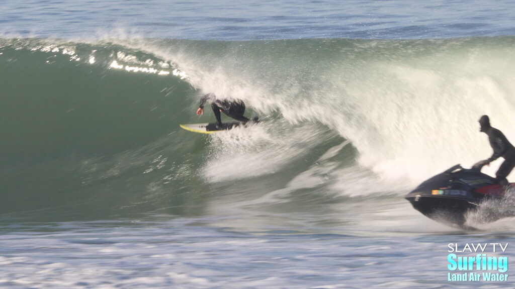 baja mexico surfing photos and video in barreling waves with jet ski step offs