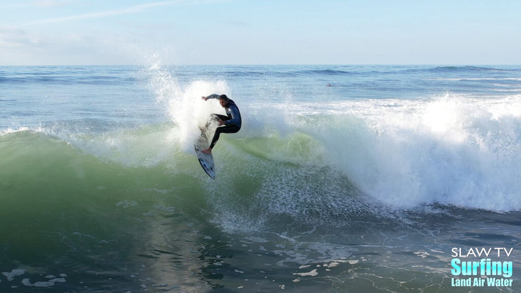 daniel anthony surfing videos and photos at a San Diego reef break