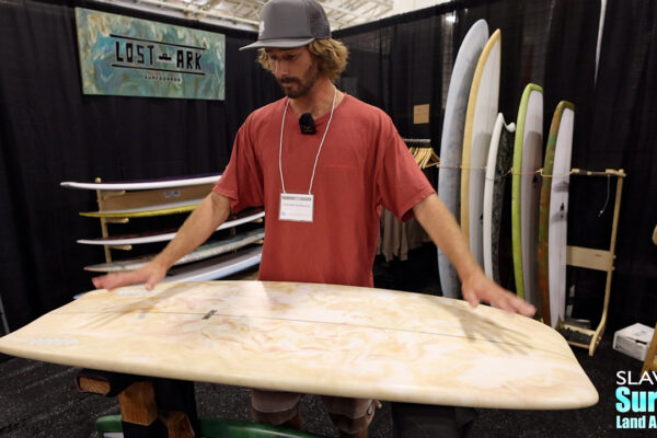 lost ark surfboards wood chip model by shaper noah thornton