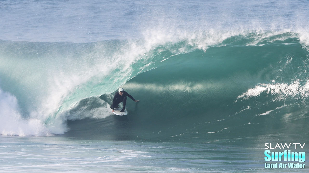 mick davey surfing barreling la jolla reefs with photo and video highlights