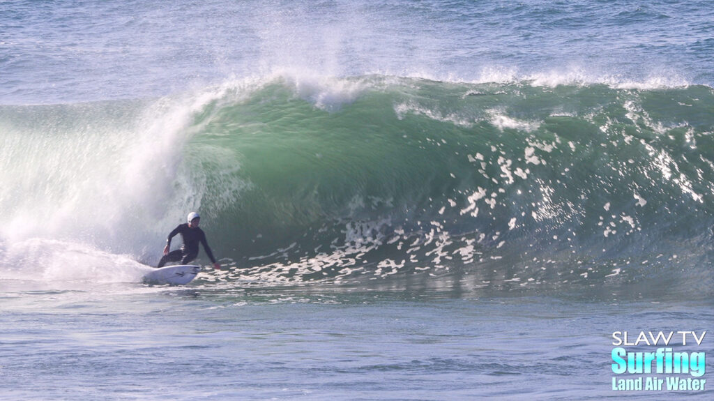 mick davey surfing barreling la jolla reefs with photo and video highlights