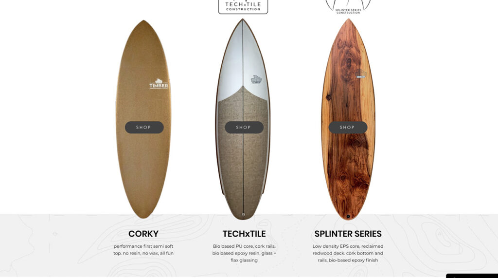 sustainable surfboards by timber surf co